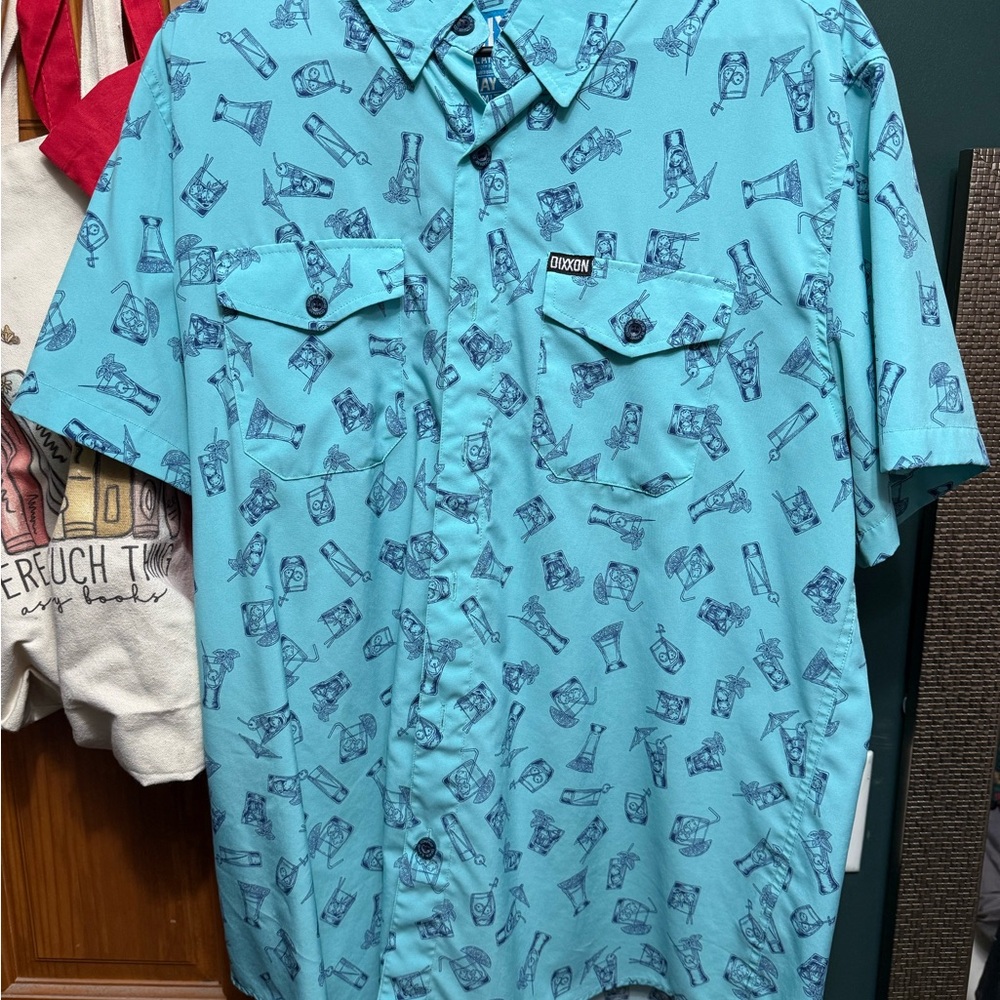 DIXXON Teal Graphic Men's Shirt